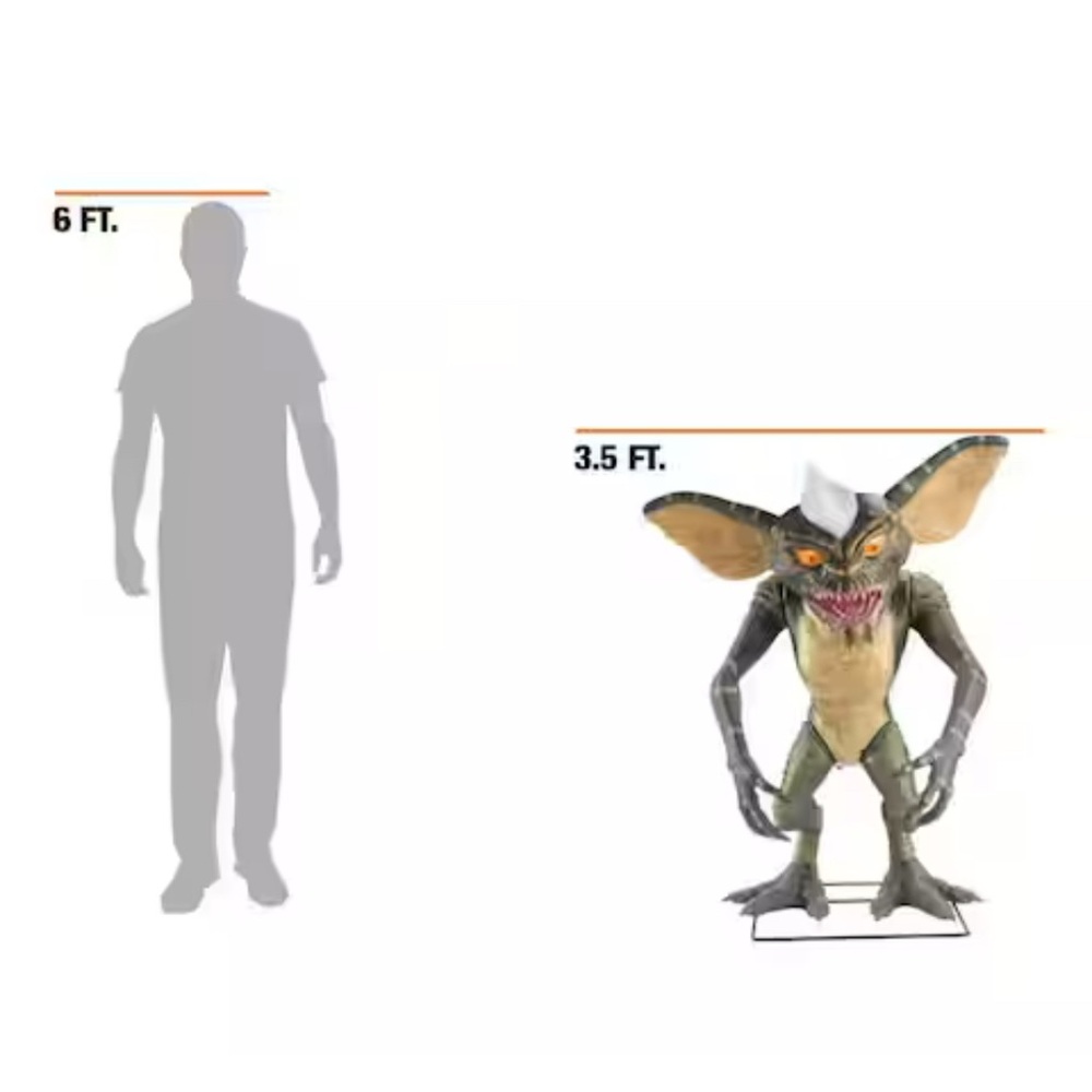 Halloween Animated Gremlin stripe 3.5 Feet Tall. Brand New. In Unopened Box. - Picture 4 of 7